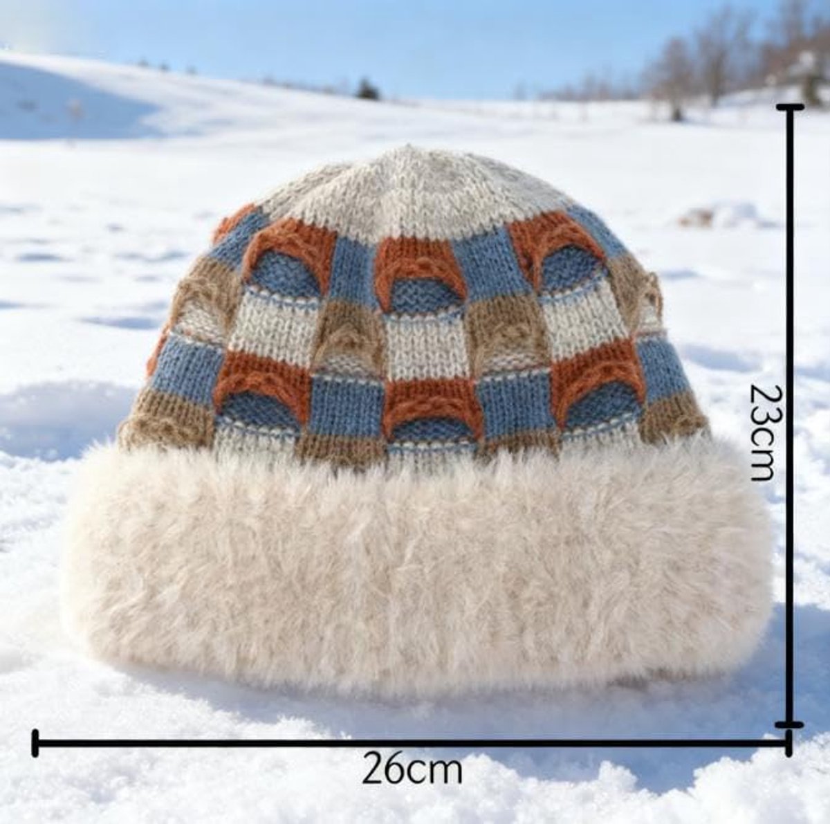 Winter Warm Knitted Hat - With Fleece Lining - Unisex - Suitable for Cold Weather(Black)