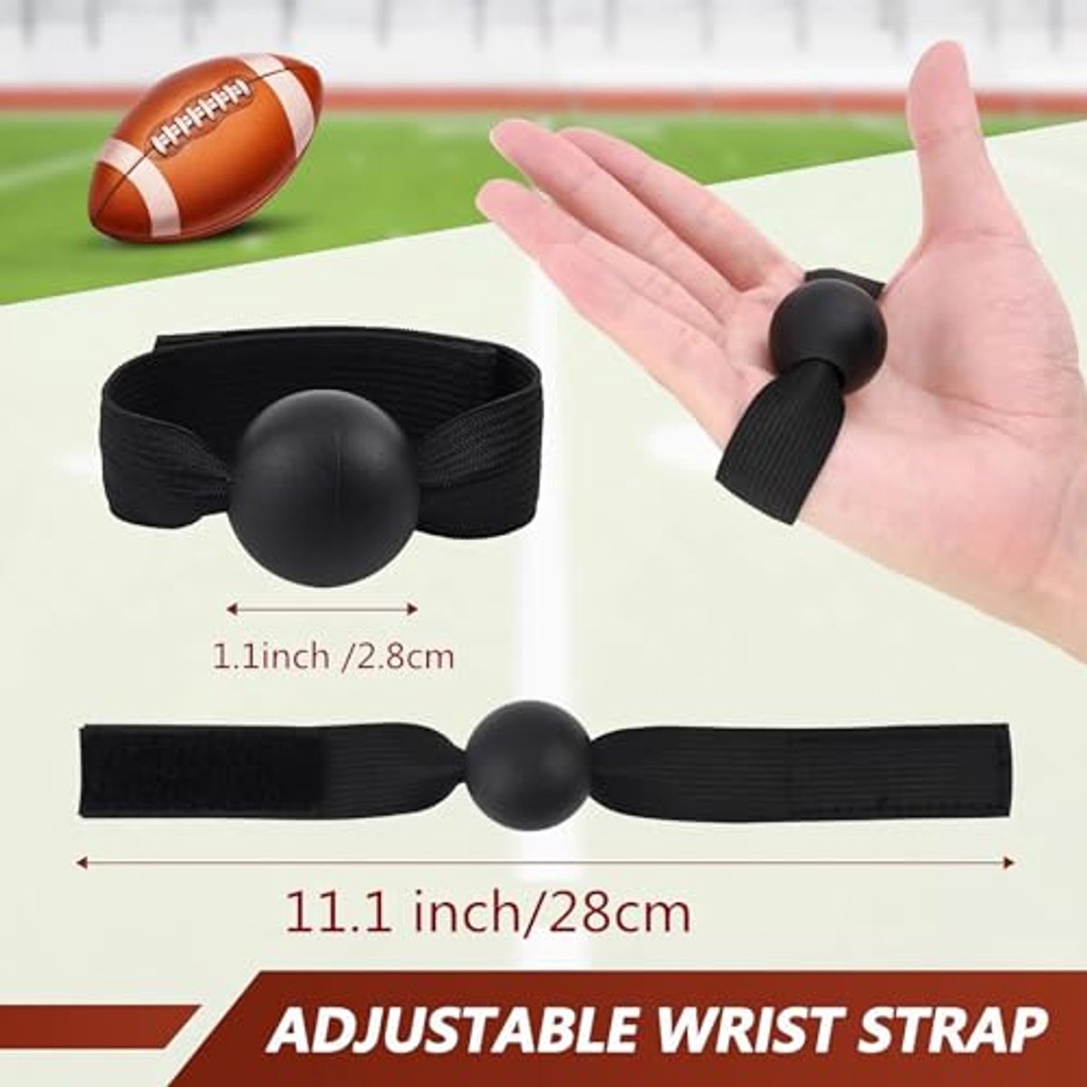 2-Piece Volleyball Hand Shape Trainer - Soft Nylon & Wooden Beads - Adjustable Size for Correct Ball Placement - For Training and Competition