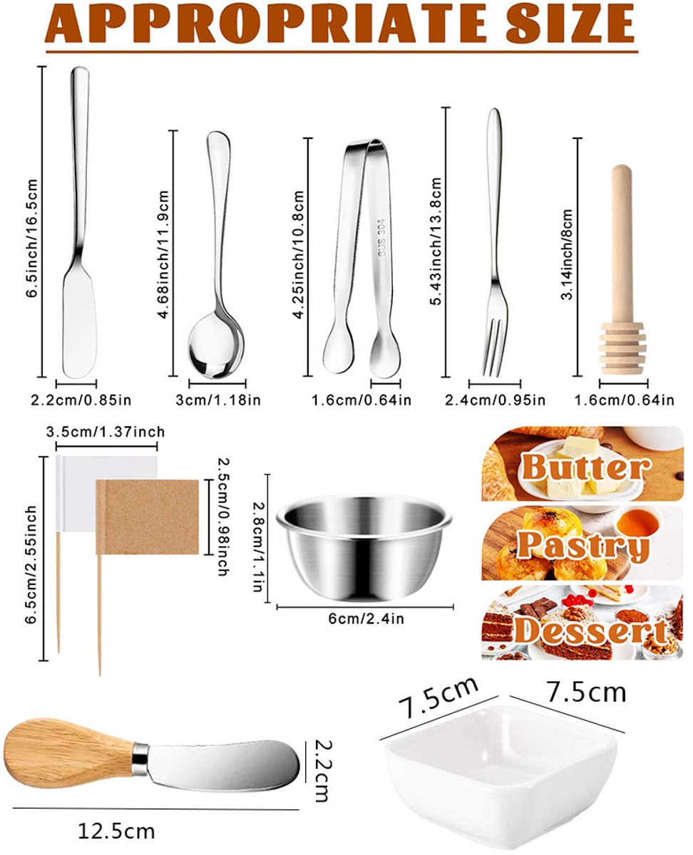 cutlery set - 14-piece set - cheese knife | pastry forks| oval coffee spoons | kitchen tongs & serving tongs