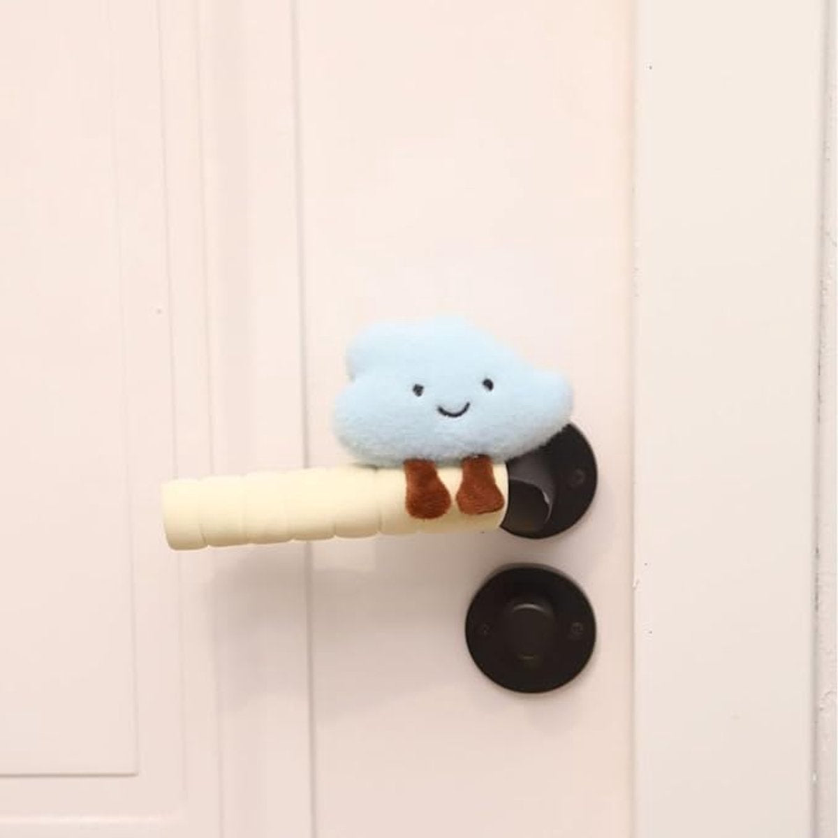 Protective Cover - Set of Two - Cute Cloud-Shaped Door Handle Gloves - Decorative Door Handle Protector Cover - Door Accessories (Blue)