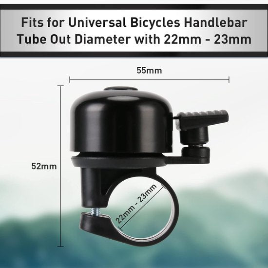 Bicycle Bell - Mountain Bike Vintage Mini Bicycle Bell - Loud - Anti-MTB Racing Bike Bell - Suitable for Children and Adults