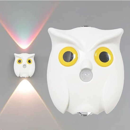 Night light - Mood lamp - LED lighting - Night lamp - LED cabinet light and stair light with sensor - Two-tone - USB rechargeable night light - Magnetic mounting - For children's room, bedroom, hall or corridor, etc. (White)
