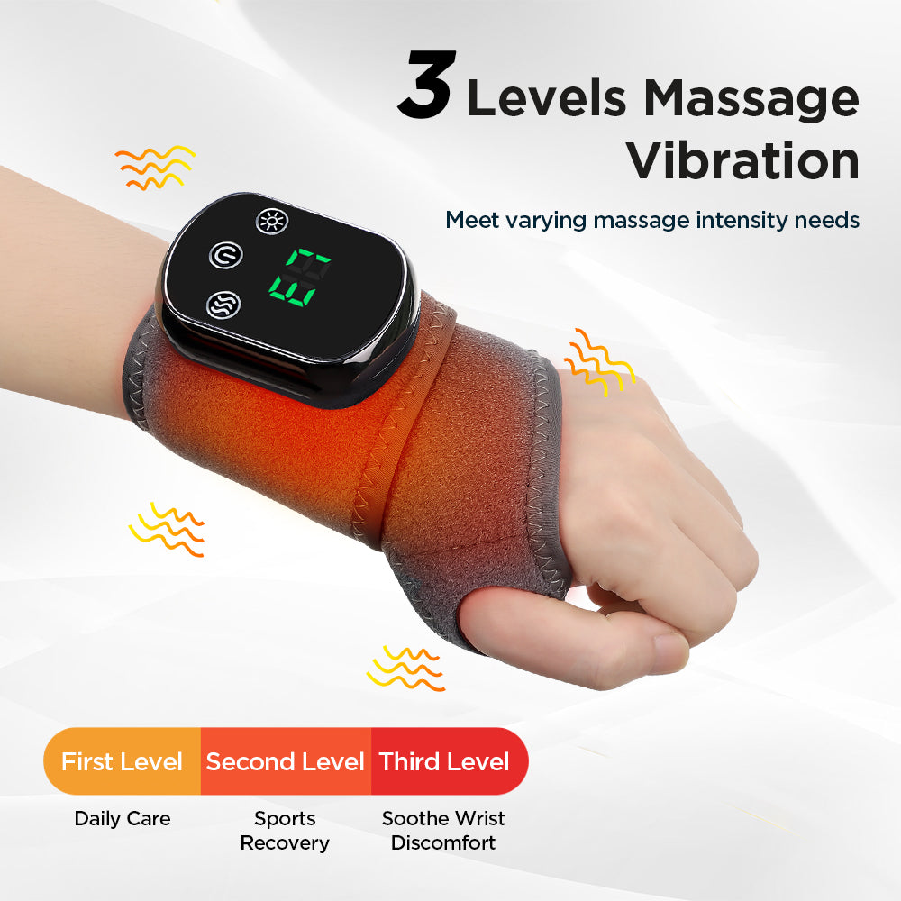 Wireless Heated Wristband - 5 Temperature Settings - Massage & Protection