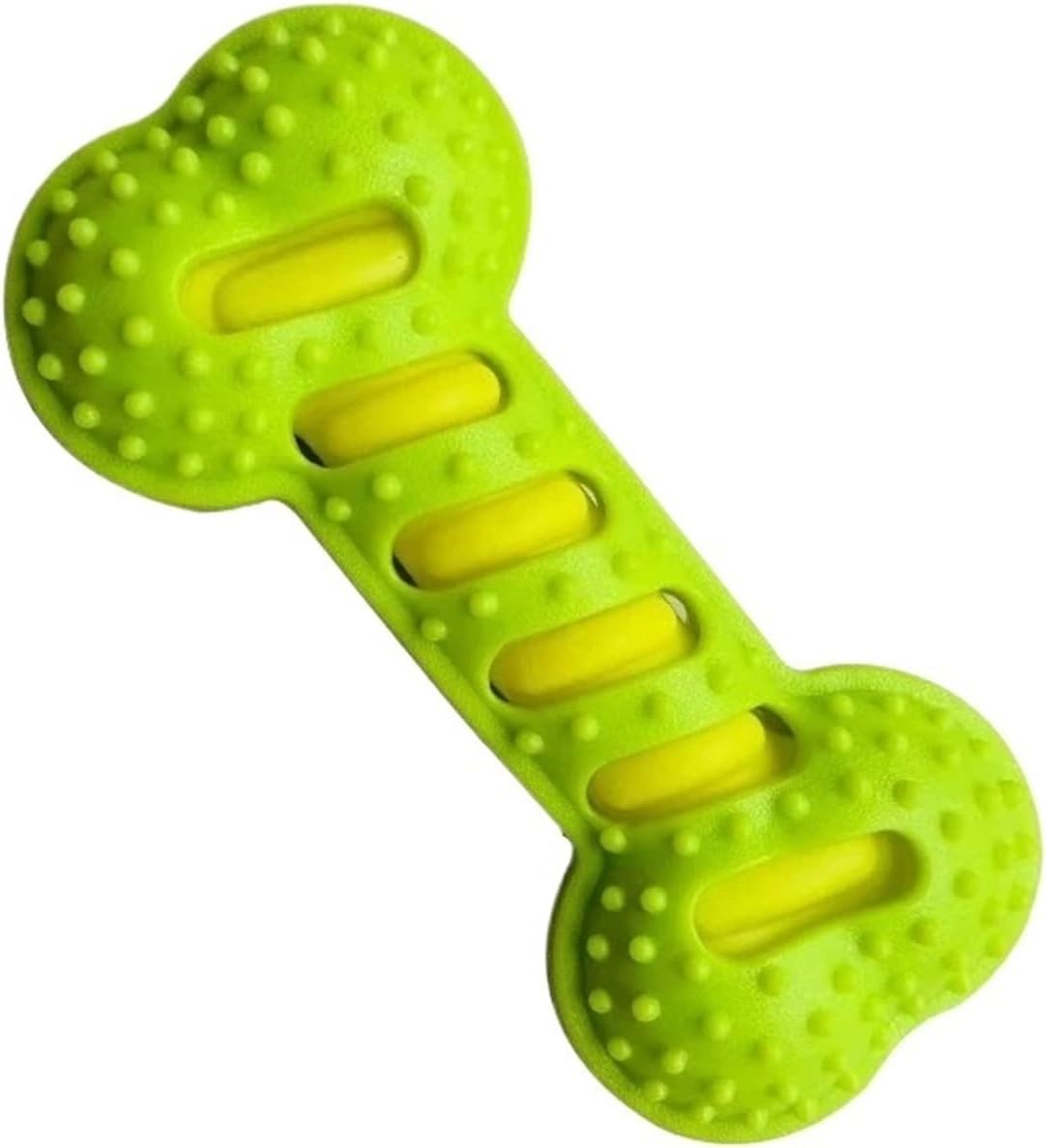 Rubber bone chew toy - Teeth cleaning - Green - 19 cm - 1 pc