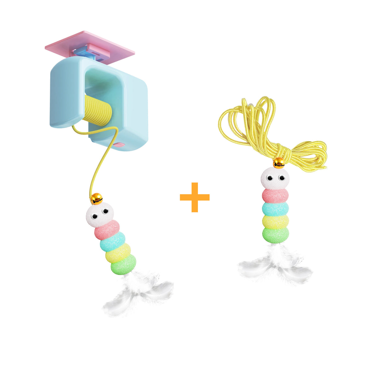 Cat Toys - Hanging - Spring-Loaded and Automatic - Blue - 1pc