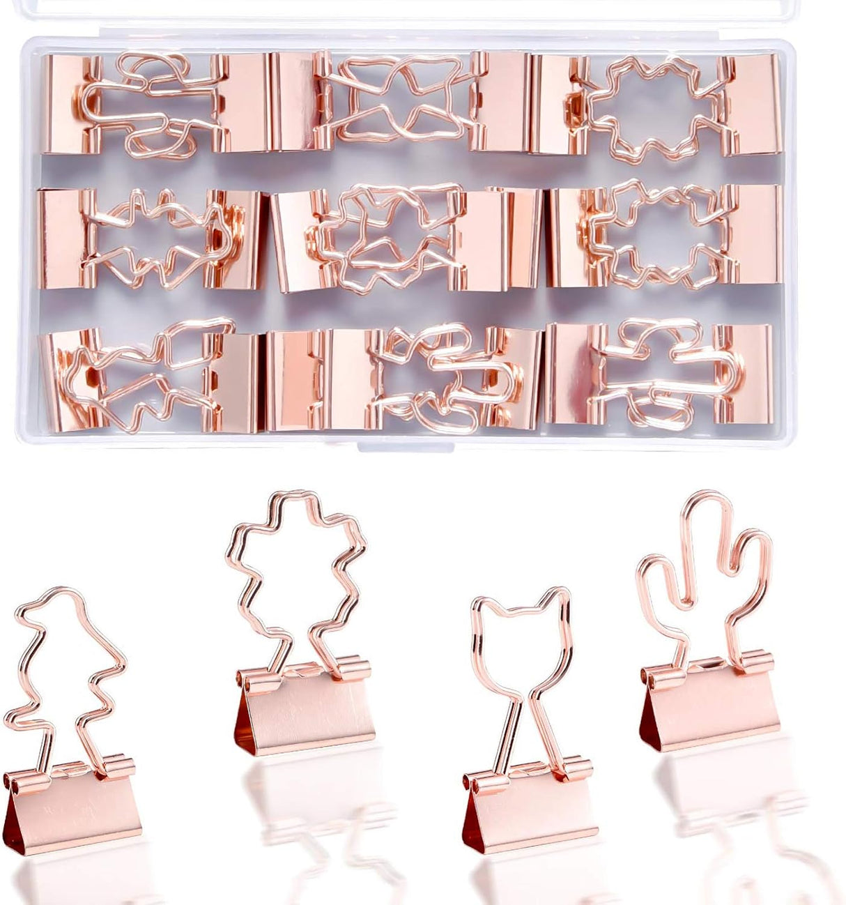 Ring binder - Suitable for office and school - Multifunctional - Rose gold - 24 pieces