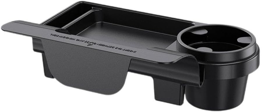 Car Key Box - Door and Window Pocket Accessory Organizer - with Cup Holder - Car Window Organizer - Key and Phone Organizer - Black