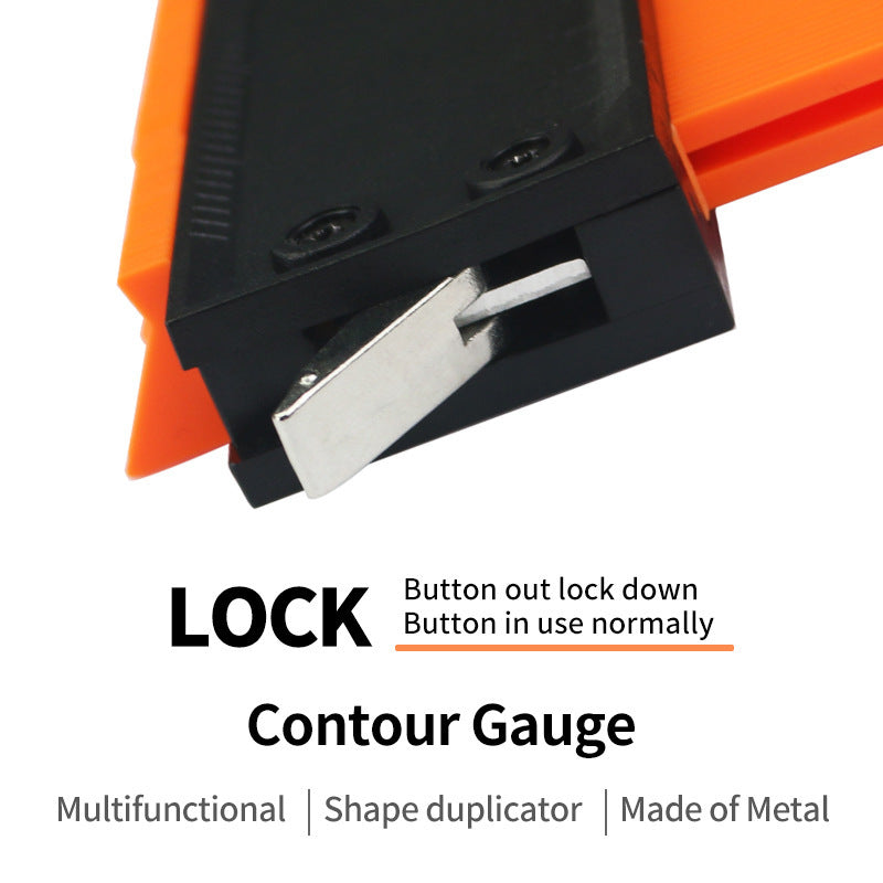 Contour irregular shape ruler contour gauge copy ruler with lock woodworking measurement shape ruler arc ruler, 10 inch