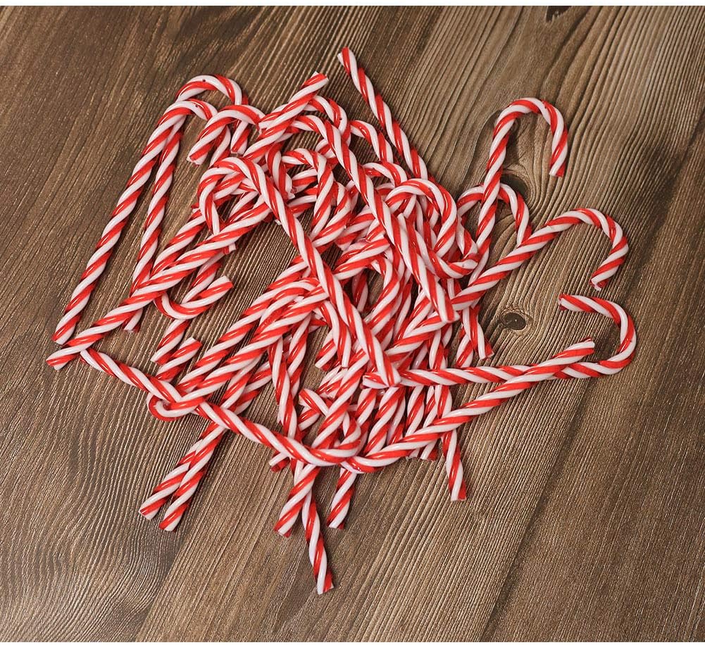 Christmas Decorations - 32 Pieces of Christmas Candy Canes - Red Christmas Hangers - Approx. 15 cm - For Christmas Tree and Interior