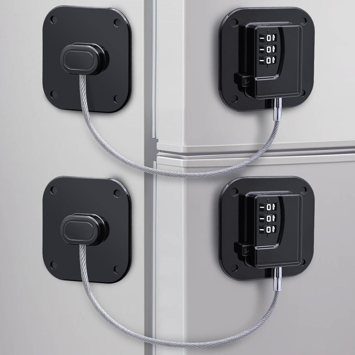 Child Lock Window Locks Refrigerator Locks - Suitable for Baby Safety - High Quality Child-Proof Refrigerator Locks - Strong Self-Adhesive No Drilling Required Window Drawer Cabinet - Pack of 2