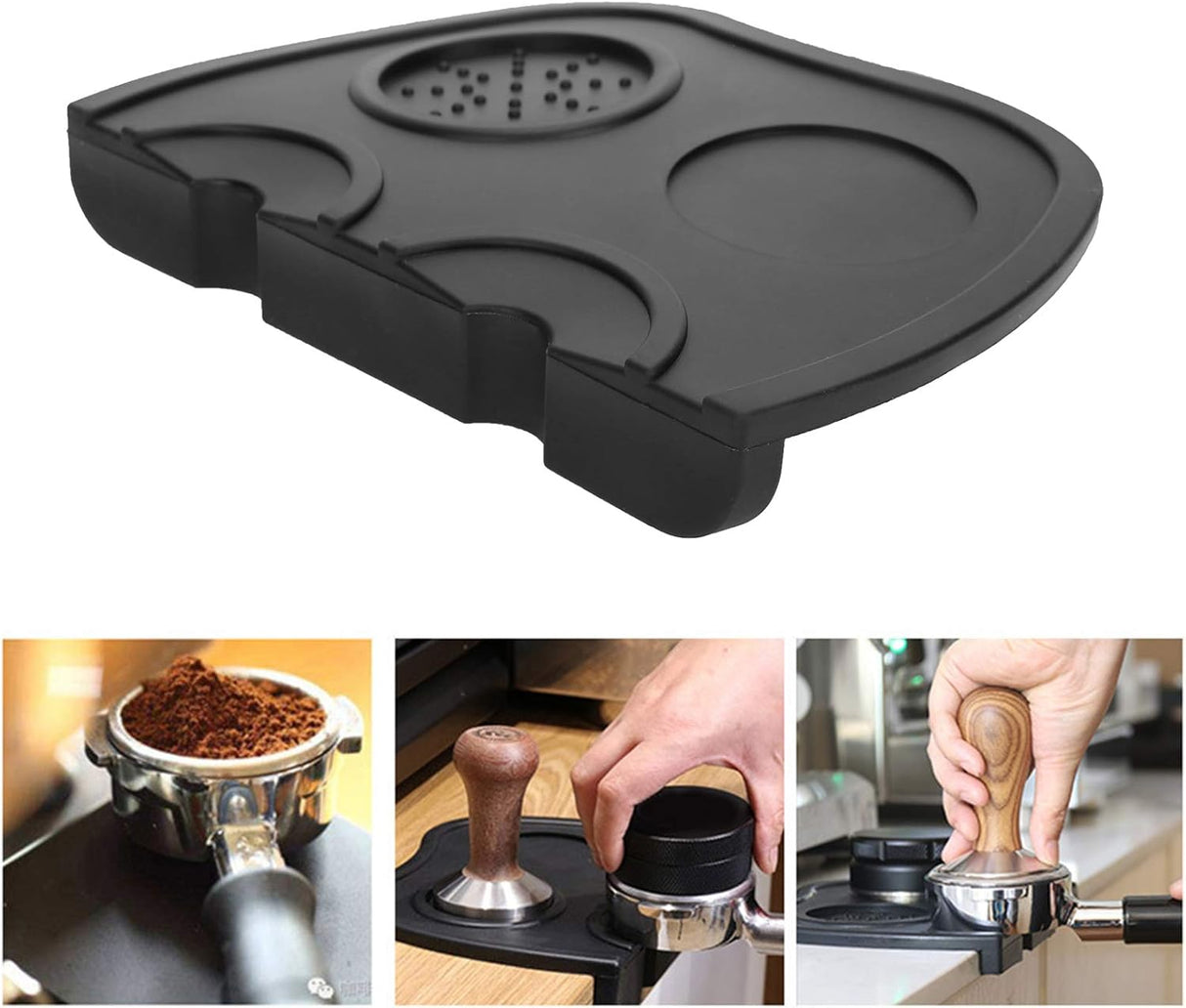 Non-slip coffee mat - Silicone accessories for coffee machines - Accessories for large coffee machines - Kitchen tools for espresso and coffee machines - 21*15*0.6cm