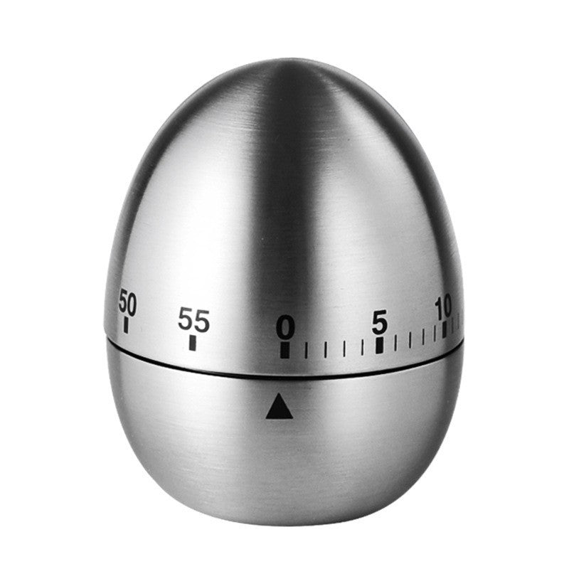 Egg Timer - Kitchen Timer - Analogue Kitchen Timer - Mechanical Kitchen Timer - Timer - Egg - Stainless Steel