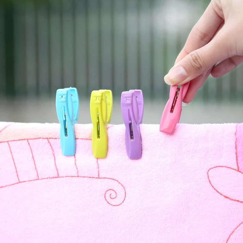 Clothes pegs - Windproof plastic clothes pegs for outdoor use with storage basket - Suitable for sheets, underwear and socks - 30 pieces