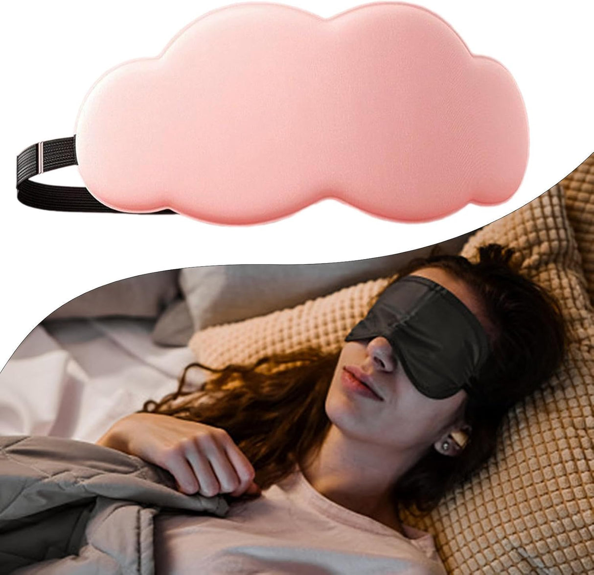 Sleep Mask - Eye Mask - Comfort Eye Mask Eye Mask Ice Silk Eye Mask Night Eye Mask - Suitable for Sleepers on Birthdays Airplane Car Nap - Pink