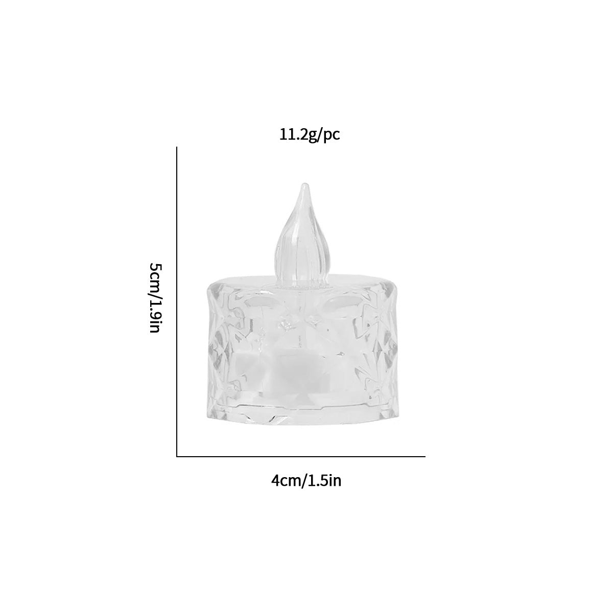 LED Candles - Candle Lighting - LED Electronic Candles - Clear Crystal - Proposal Decorative Lighting - Birthday Gift Acrylic Candle Lighting