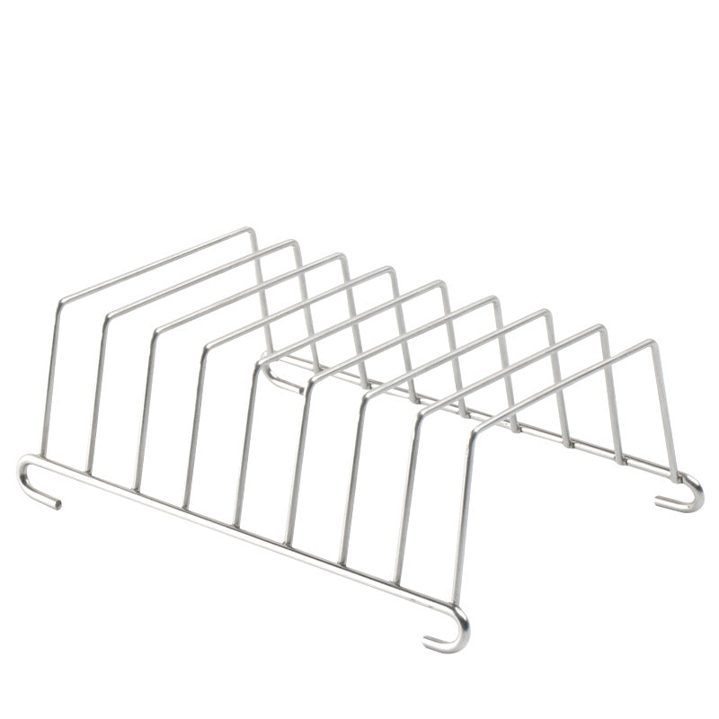 Stainless Steel Air Fryer Toast Rack, Compact Bread Holder for Warming Slices and Serving Breakfast in Air Fryers and Ovens, Silver