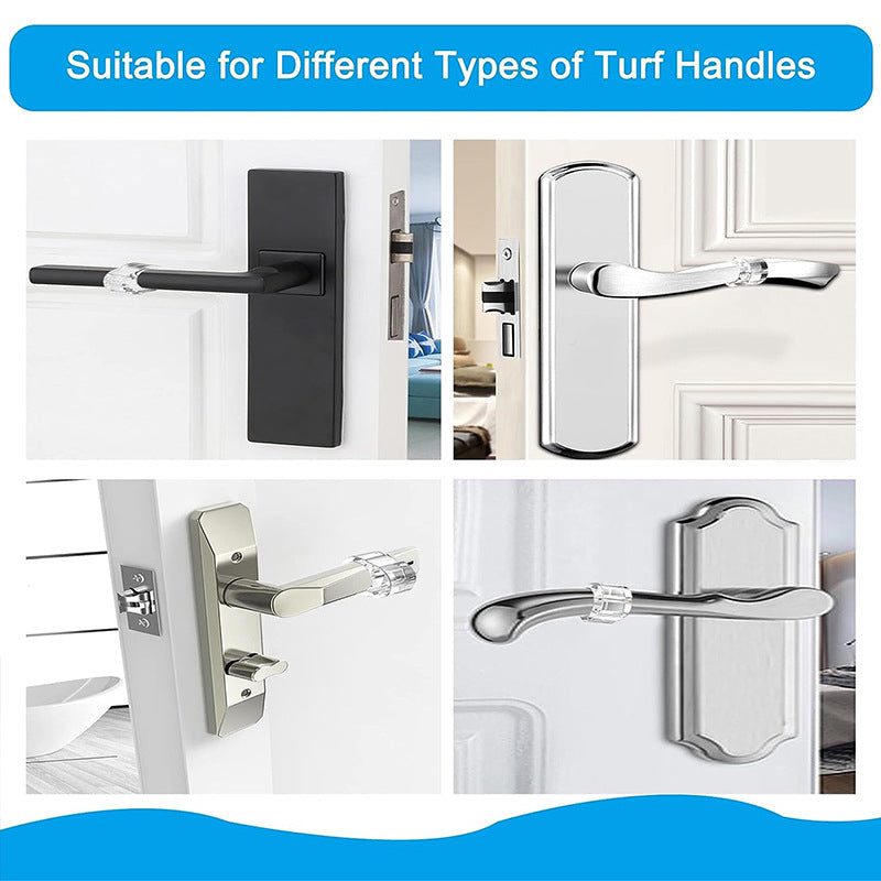 6 Pack PVC Door Handle Bumpers, Wall Protection Rings and Door Stop Cushions for Lever Handles in Bedrooms and Hallways, White