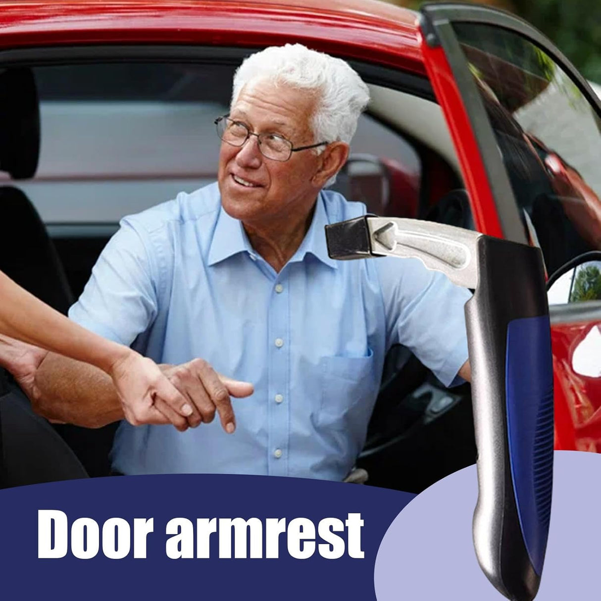 Car Door Assist Handle for Seniors and Adults, Non-Slip Vehicle Support Bar for Easier Entry and Exit from Cars, SUVs and Vans