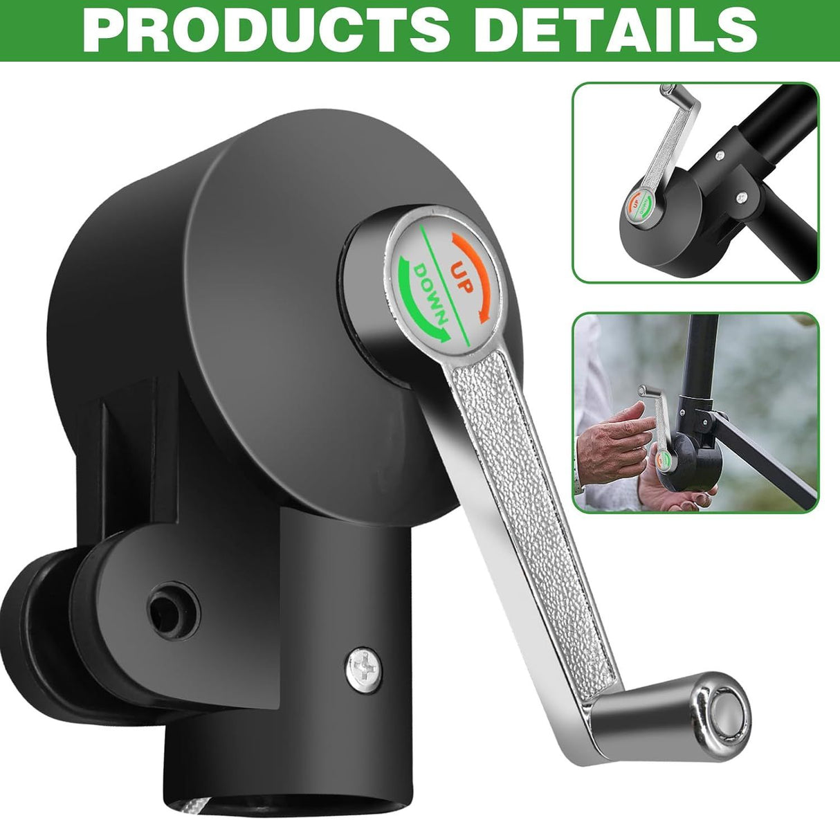 Cantilever Patio Umbrella Crank Handle Replacement, Adjustable Umbrella Stand Part for Courtyards, Gardens, Beaches and Outdoor Patios