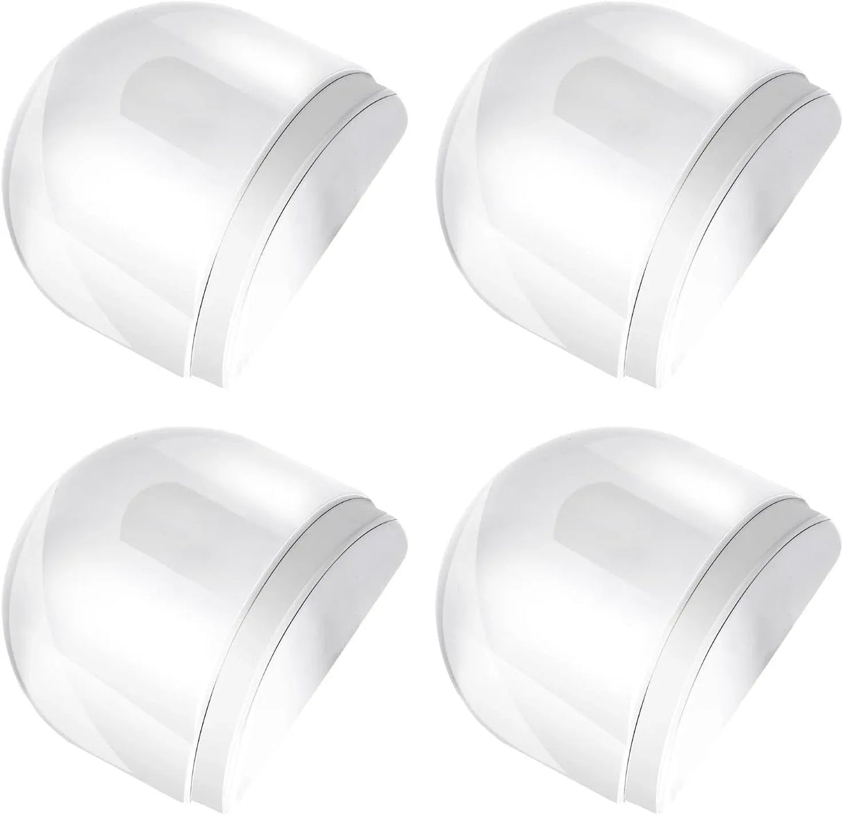 4 Pcs Floor Door Stopper, Self Adhesive Clear Rubber Wall Protector Bumper for Shower Doors, Home Office Furniture Glass Mirror