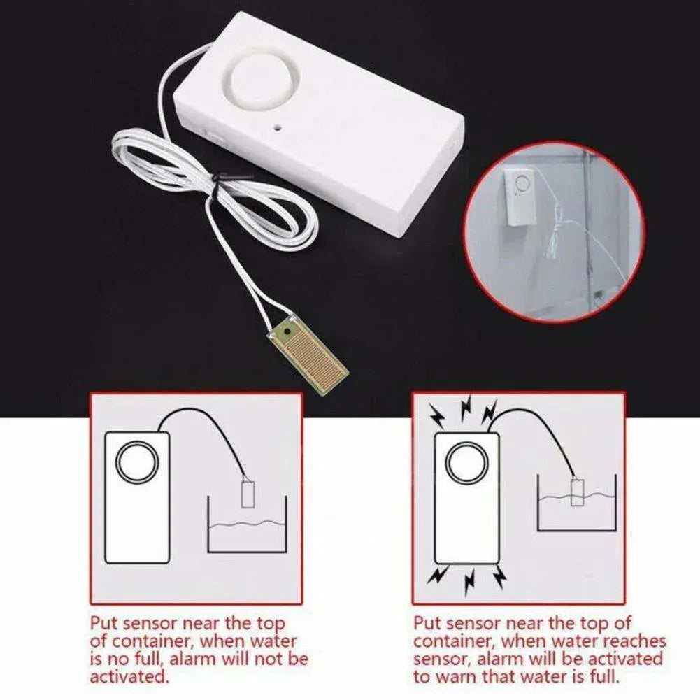 Smart Water Leak Sensor Alarm, 130 dB Leakage Detector Alert System for Home Kitchen Bathroom, White, Daily Comfort Use