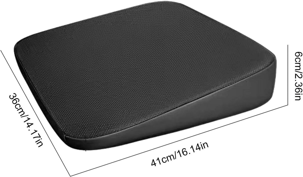 Wedge Car Seat Cushion Pad Ergonomic Sloping Booster for Short Drivers Wheelchairs and Office Chairs 6cm Black