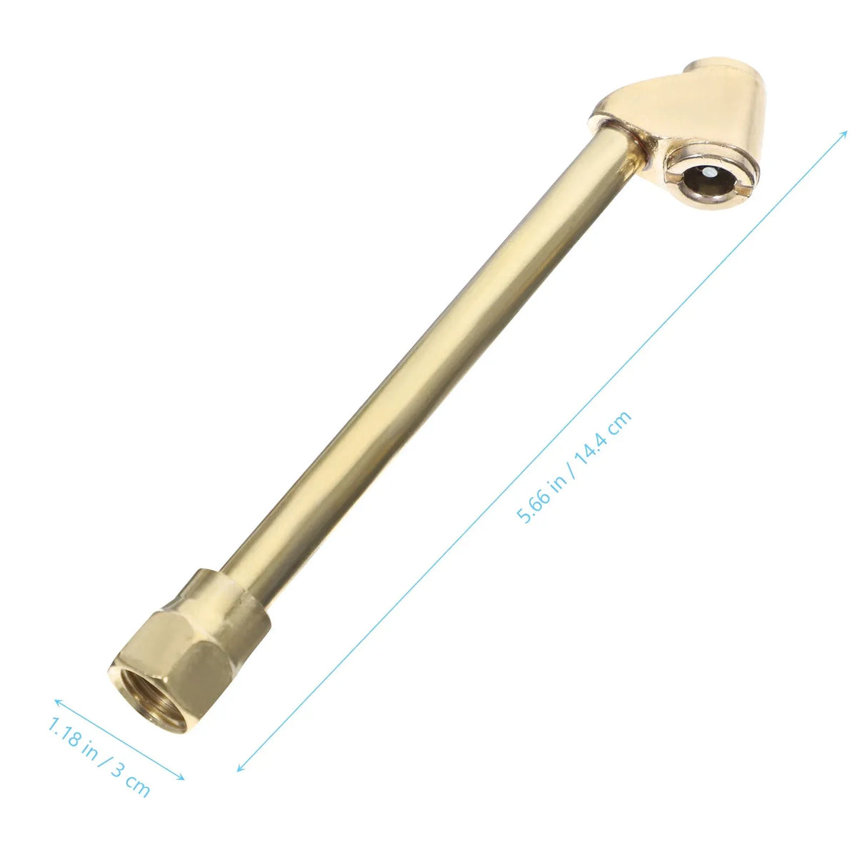 Brass Air Chuck Kit with Dual Head Tire Inflator Nozzle and 1/4 Inch NPT Hose Accessories for Trucks, Brass Construction