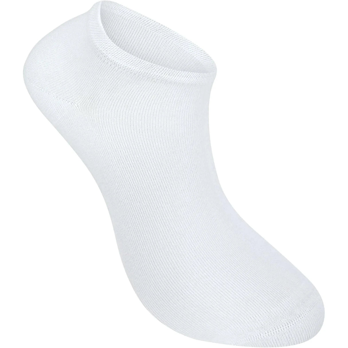 Sneaker Socks 100% Organic Cotton Invisible Low Cut for Women and Men White 6 Pack, Daily Comfort Use, for Men Women and Everyday Wear