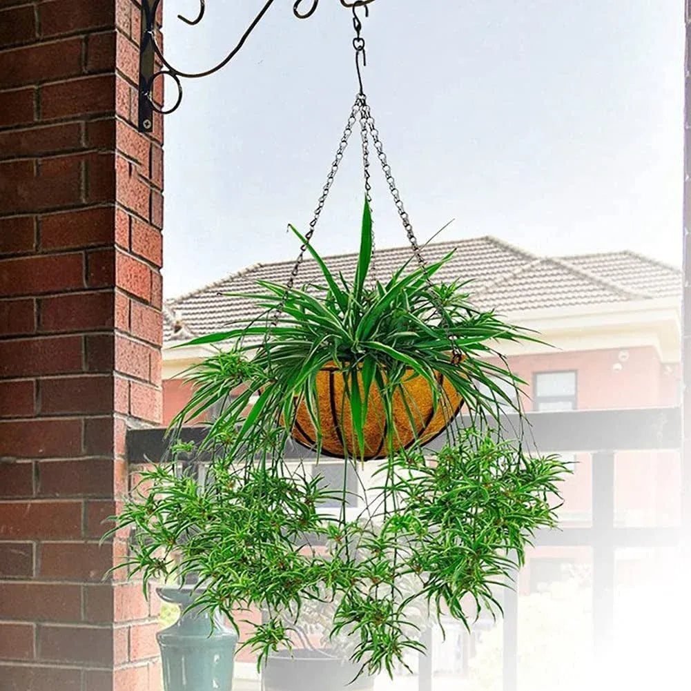 Swivel Plant Hanger Hooks, Heavy Duty Swivel Hooks for Hanging Plants, Indoor Outdoor Garden Use, Black 4 Pack