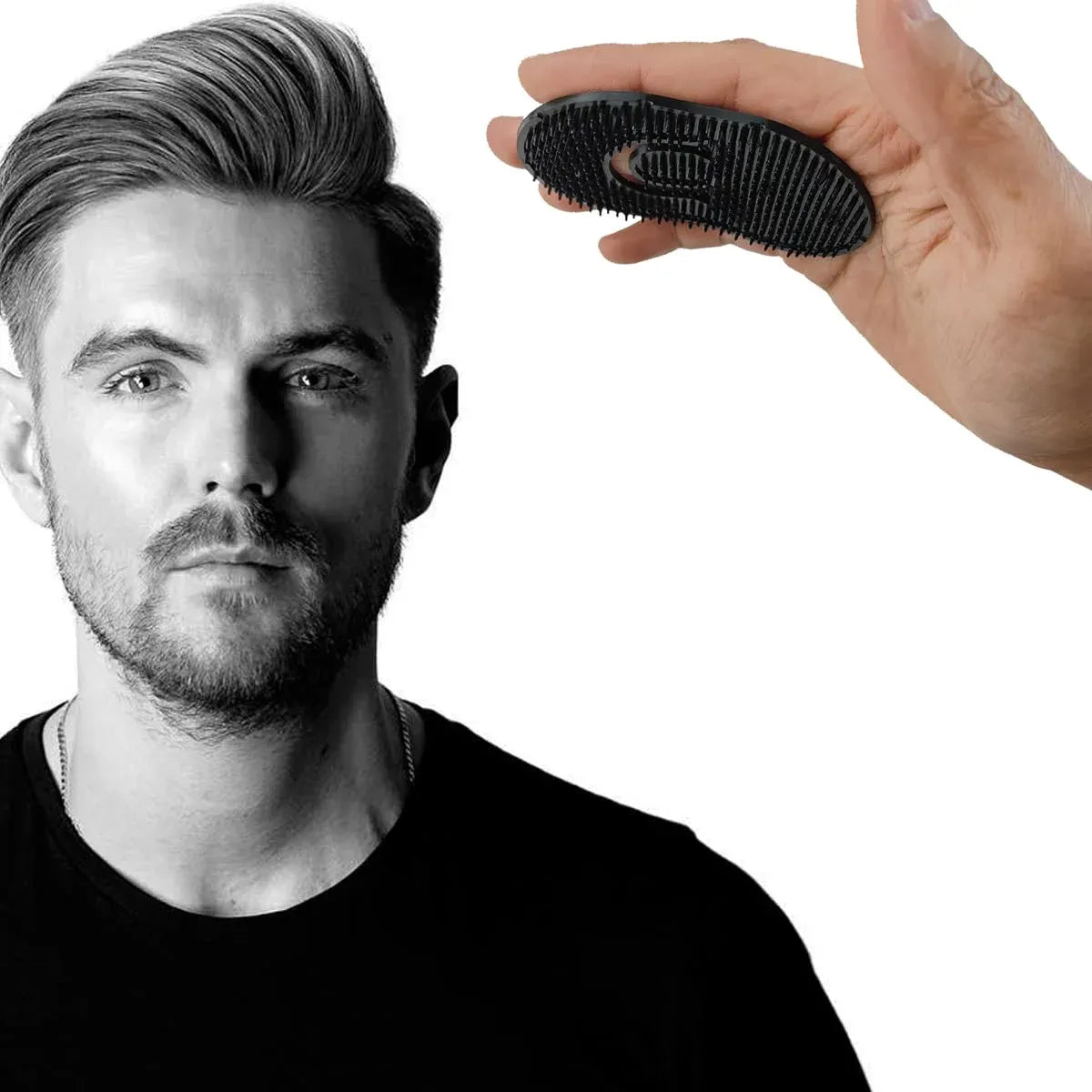 24 Pcs Pocket Palm Combs Soft Portable Scalp Massager Hair Brush for Men and Women, Black, Daily Comfort Use, for Men Women and Everyday Wear