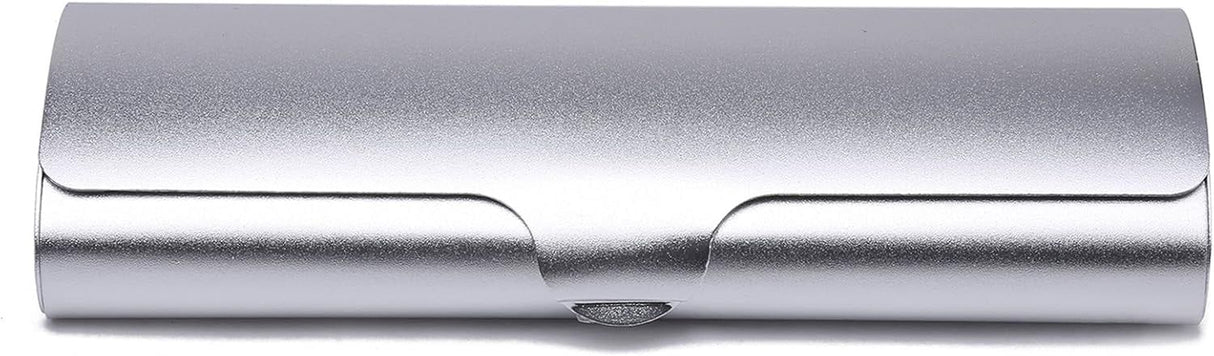 Hard Aluminum Eyeglasses Case Matte Metal Spectacle Box for Sunglasses Storage Silver, Aluminum Construction, Practical Everyday Use