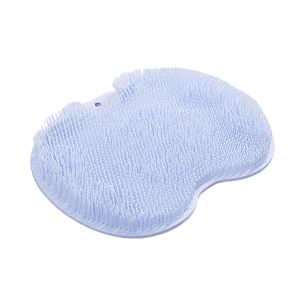 Shower Foot Massager Scrubber, Silicone Bath Massage Cushion Brush Anti-Slip for Lazy Wash Feet, Improves Foot Circulation Blue