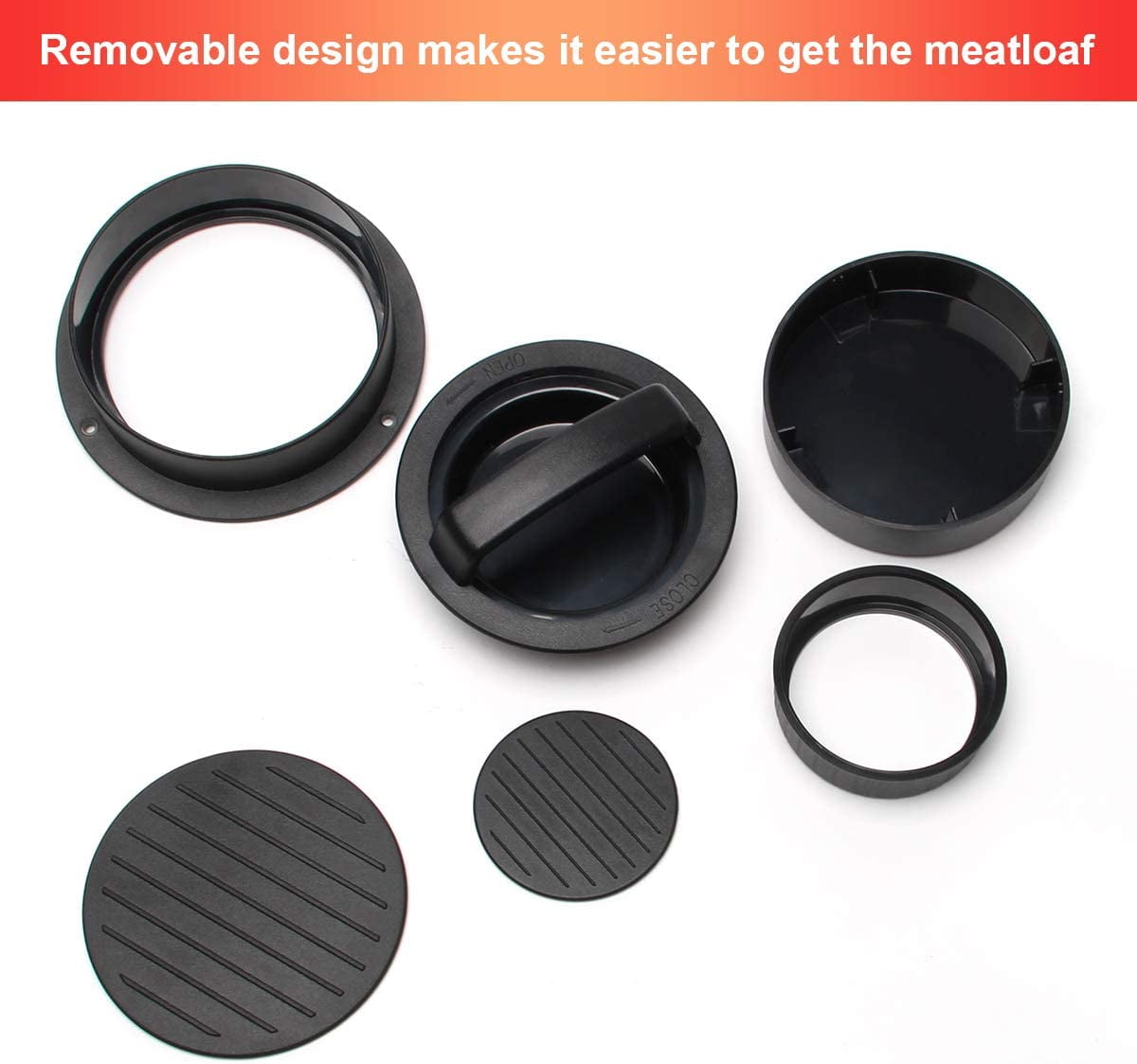 3 in 1 Burger Press Patty Maker,Plutput Hamburger Patty Maker Stuffed Burgers Press with 100p Burger Paper for BBQ Non-Stick Sliders Beef Burger Press (Black)