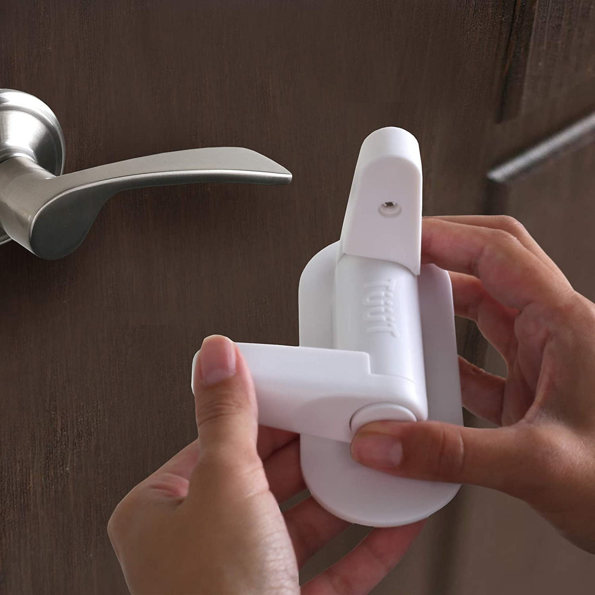 Door Lever Lock (2 Pack) Child Proof Doors & Handles 3M Adhesive - Child Safety
