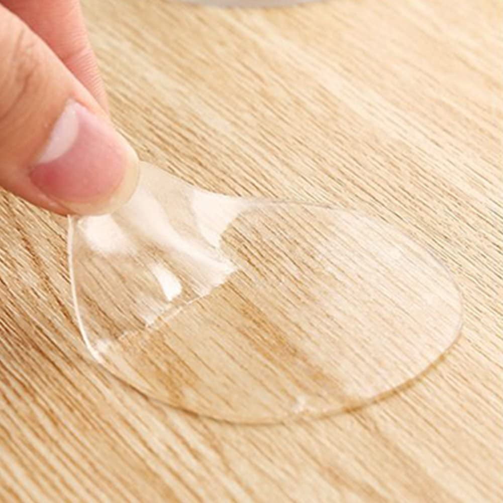 10Pcs Double-Sided Adhesive Stickers, Round Clear, Waterproof Silicone Fixing Adhesives, Suction Cup Auxiliary