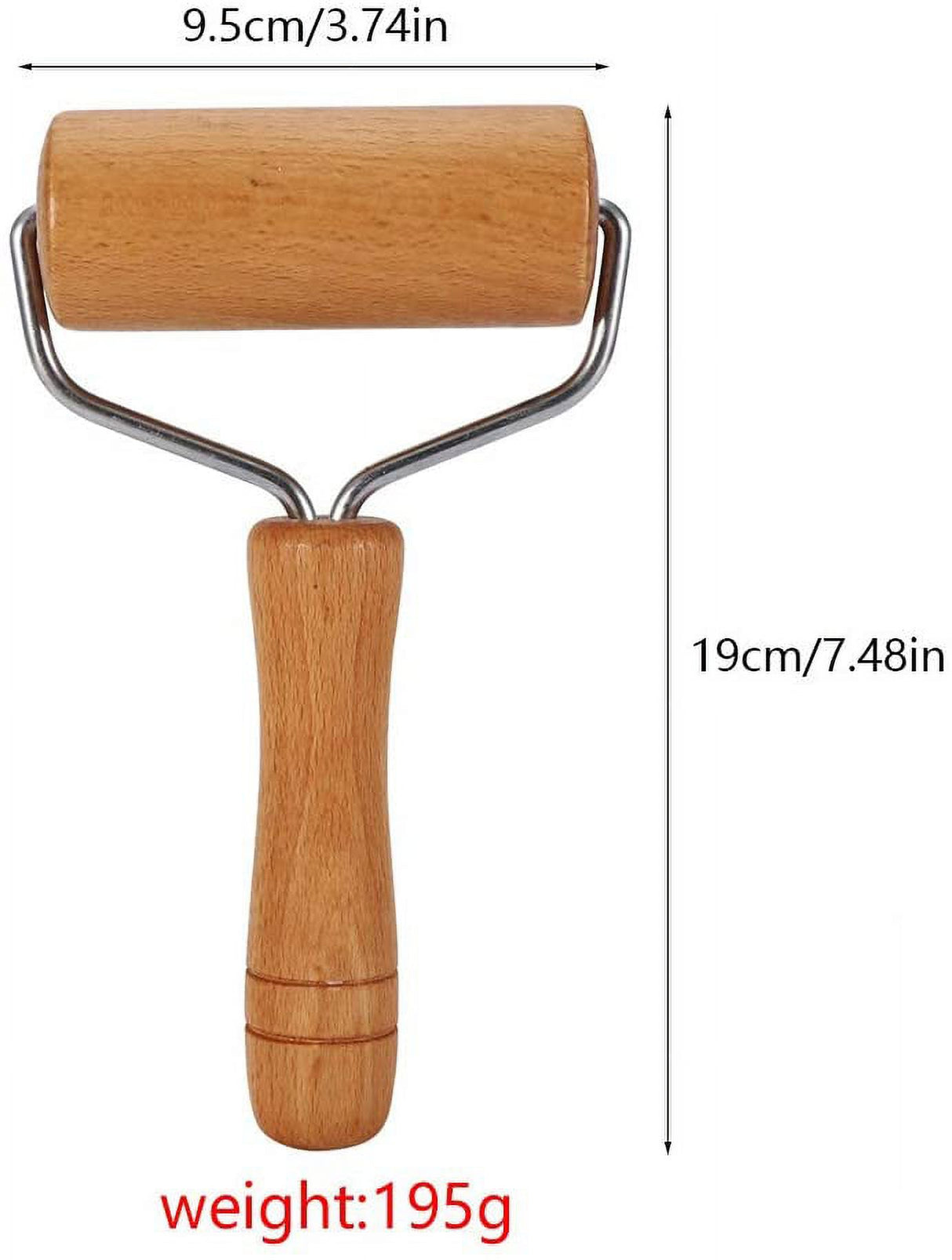 Wooden Rolling Pin Small 9.5cm Non-stick Dough Roller