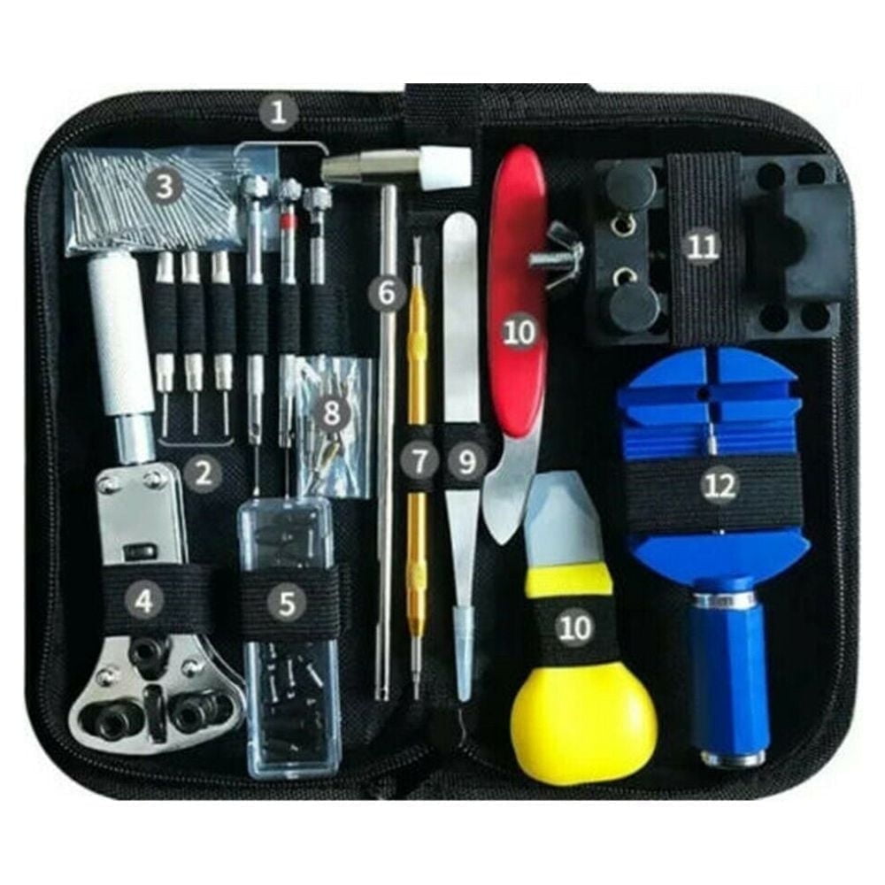 Lightweight Watch Repair Tools & Kits with Carrying Case & Hammer, 147 Pieces