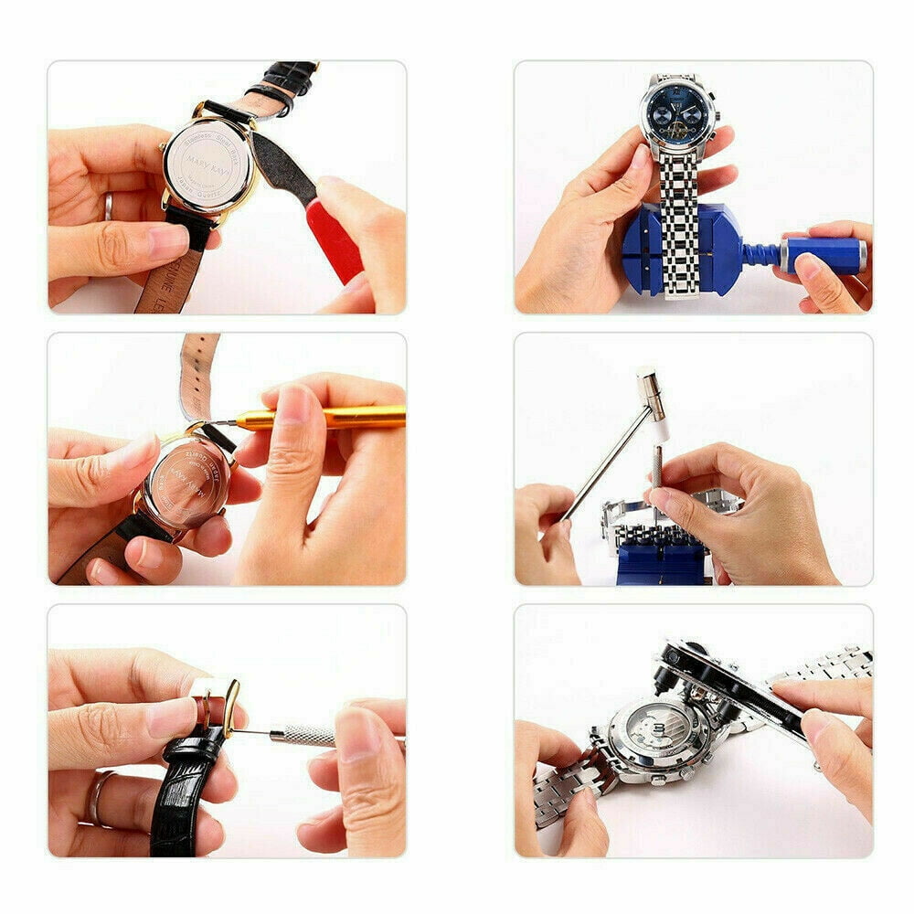Lightweight Watch Repair Tools & Kits with Carrying Case & Hammer, 147 Pieces
