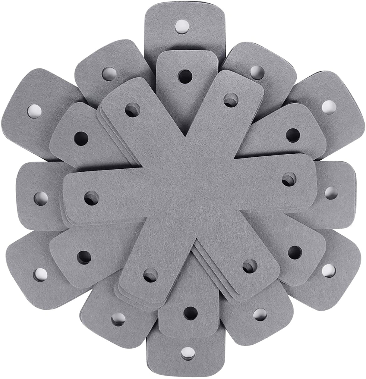 Pot Pan Protectors, Set of 12 and 4 Different Sizes, Larger & Thicker Pan Pot Separator Pads for Stacking and Protecting Your Cookware Cyan Gray