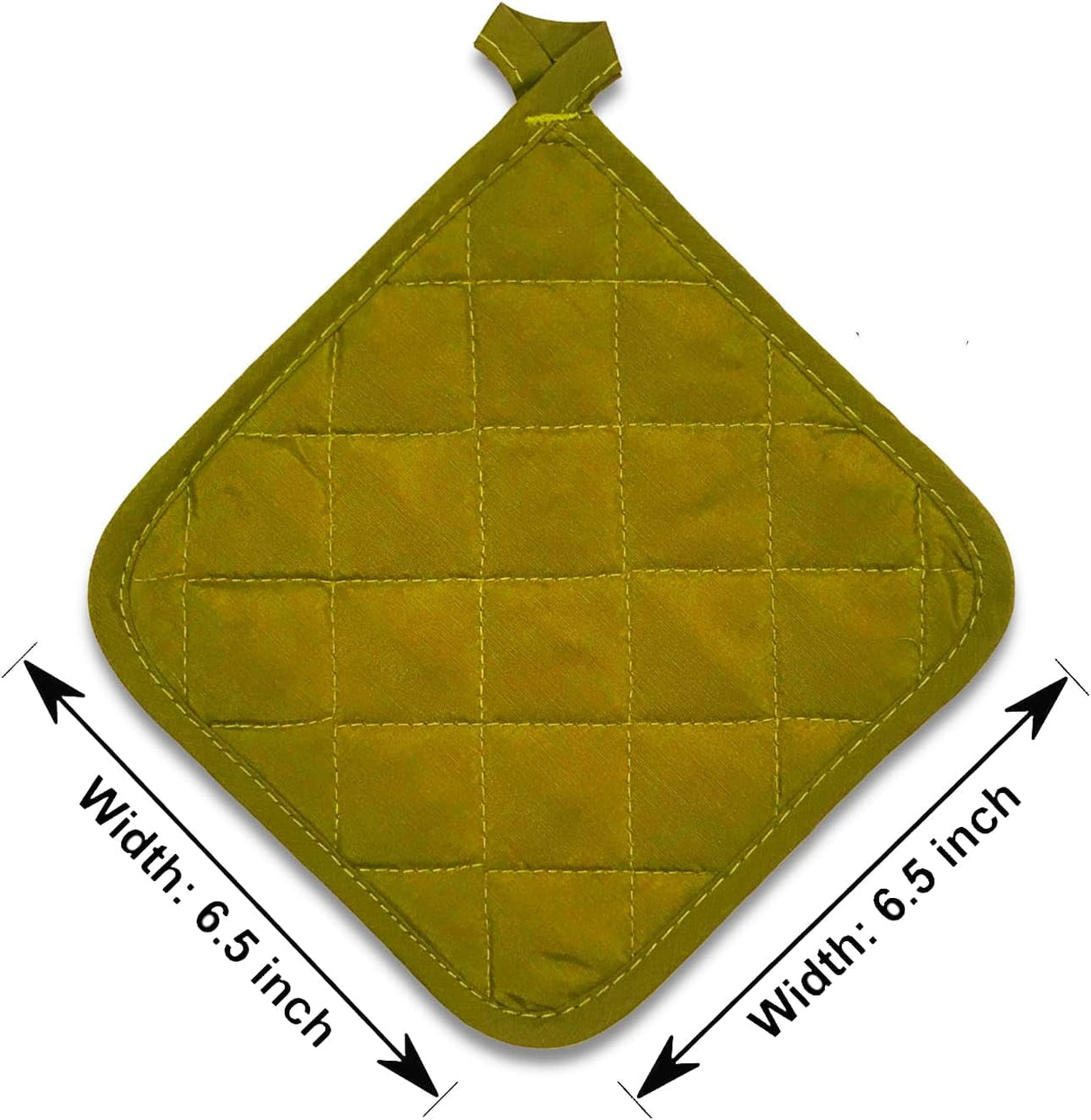 5Pcs Kitchen Pot Holders Set Heat Resistant Pure Cotton Potholders Kit Trivets Large Coasters Hot Pads Pot Holders for Everyday Cooking and Baking by 6.5 x 6.5 Inch Sage