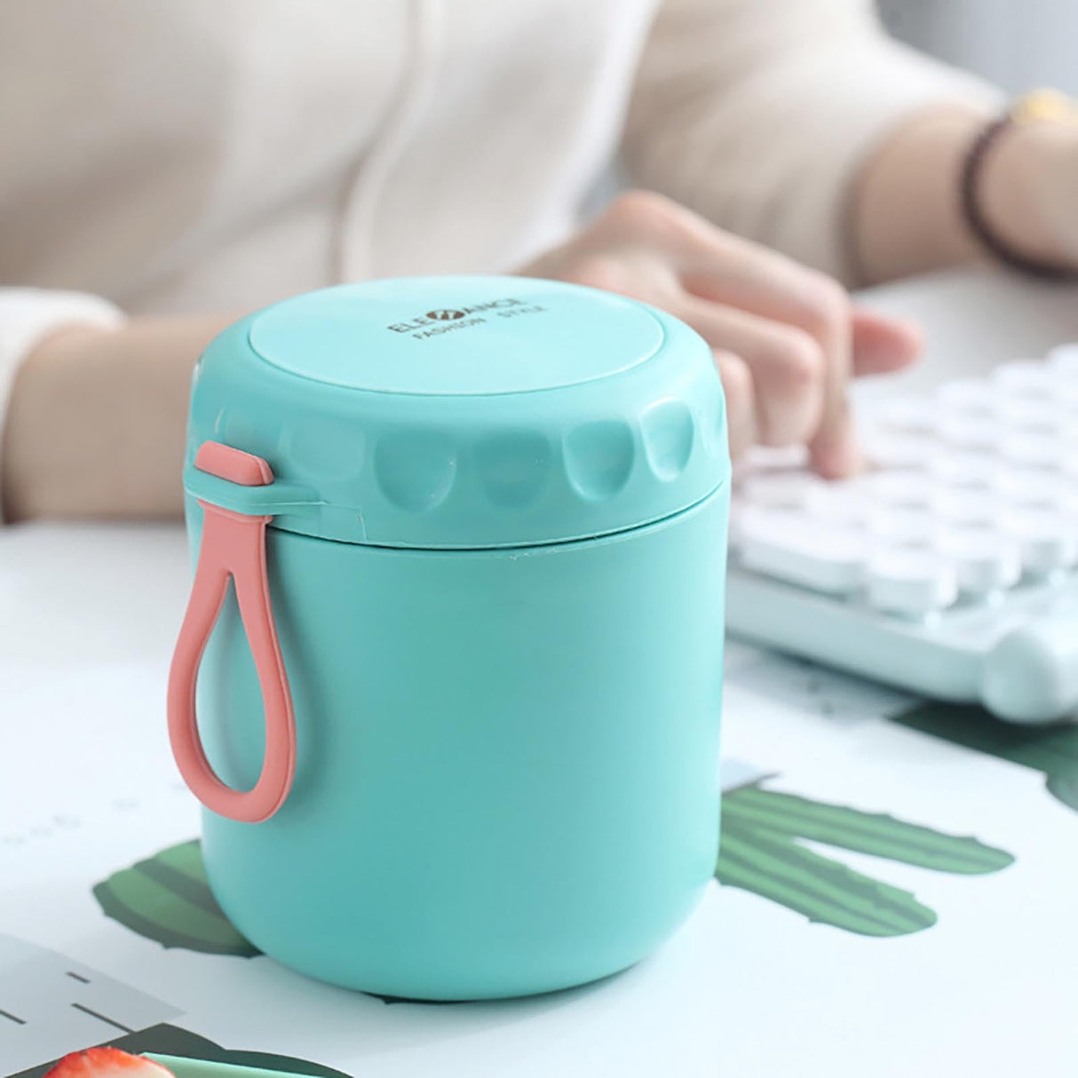 Food Warm Thermal Leakproof Vacuum Stainless Reusable Lunch Box Green