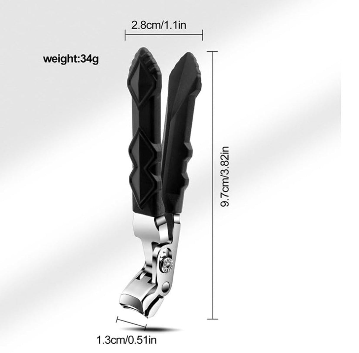 Nail Clippers, Long Handle Ergonomic Angled Head Senior Toenail Clipper, Toe Nail Clippers for Thick Nails, Ultra Sharp Stainless Nail Clipper with Catcher for Men Women Multicolor