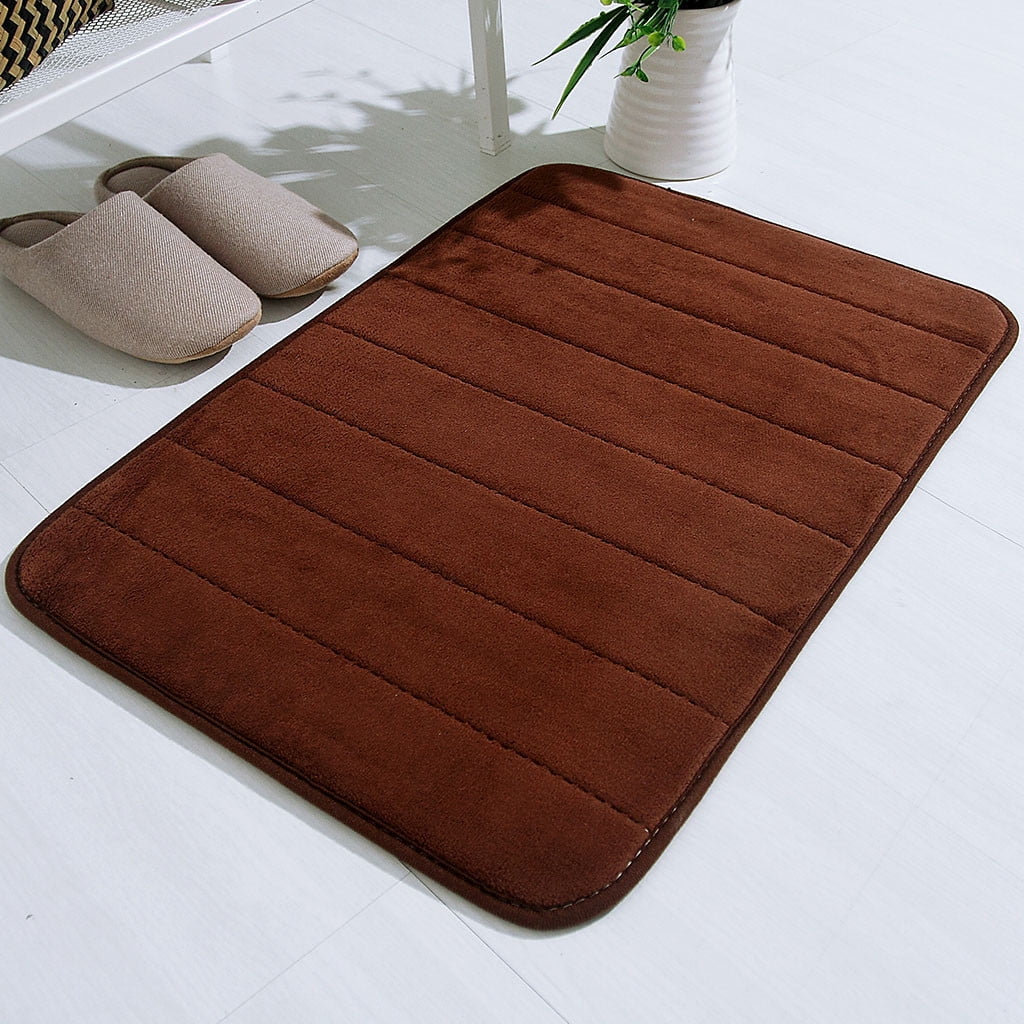 Soft Absorbent Bath Mat Non Slip Bathroom Rugs Quick Dry Washable Bathroom Rug for Home Bathroom Entrance Shower Floor 20 x 32 Inch Coffee