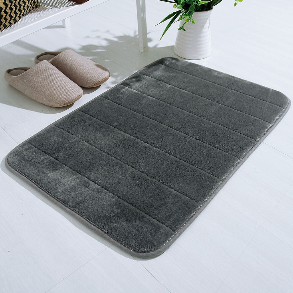 Soft Absorbent Bath Mat Non Slip Bathroom Rugs Quick Dry Washable Bathroom Rug for Home Bathroom Entrance Shower Floor 20 x 32 Inch Gray