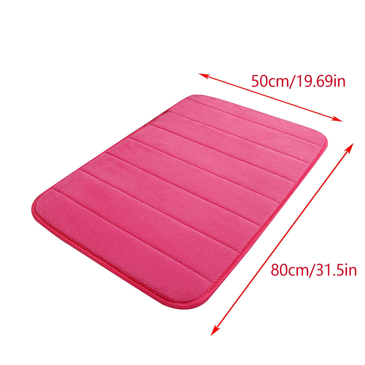 Soft Absorbent Bath Mat Non Slip Bathroom Rugs Quick Dry Washable Bathroom Rug for Home Bathroom Entrance Shower Floor 20 x 32 Inch Hot Pink