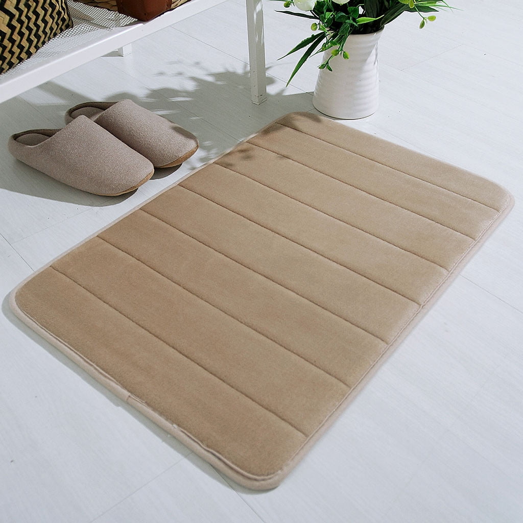 Soft Absorbent Bath Mat Non Slip Bathroom Rugs Quick Dry Washable Bathroom Rug for Home Bathroom Entrance Shower Floor 20 x 32 Inch Khaki
