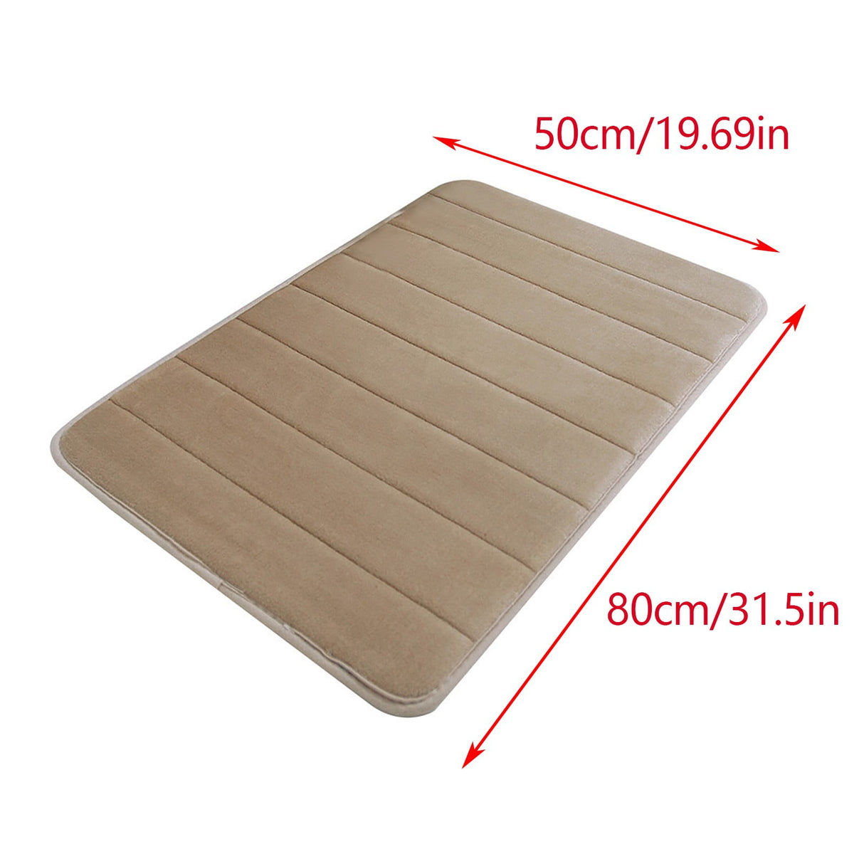 Soft Absorbent Bath Mat Non Slip Bathroom Rugs Quick Dry Washable Bathroom Rug for Home Bathroom Entrance Shower Floor 20 x 32 Inch Khaki