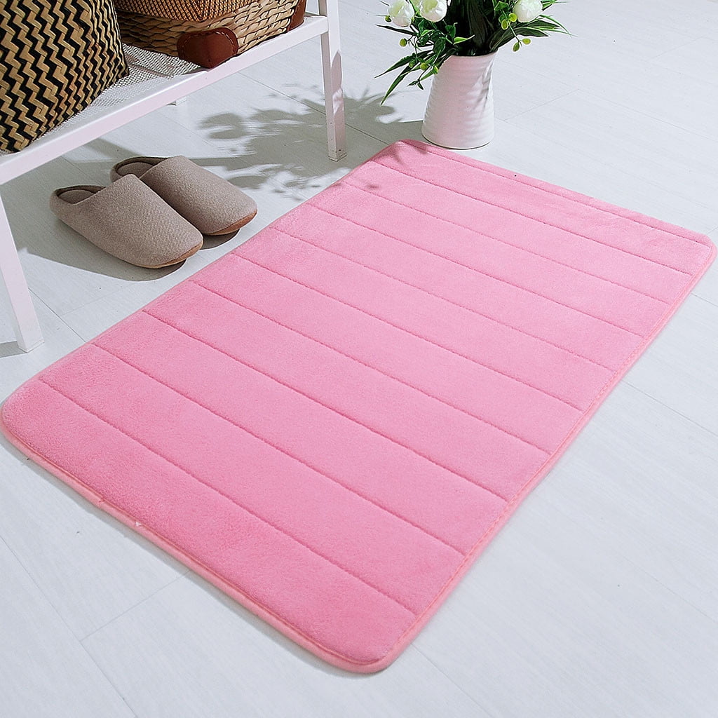 Soft Absorbent Bath Mat Non Slip Bathroom Rugs Quick Dry Washable Bathroom Rug for Home Bathroom Entrance Shower Floor 20 x 32 Inch Pink