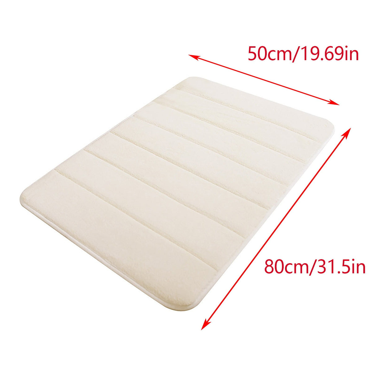 Soft Absorbent Bath Mat Non Slip Bathroom Rugs Quick Dry Washable Bathroom Rug for Home Bathroom Entrance Shower Floor 20 x 32 Inch White