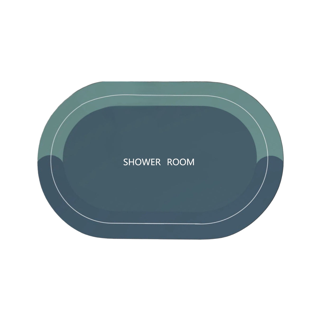 Oval Bathroom Rugs, Extra Soft Absorbent Bath Mat, 15.7"x23.6" Quicker Dry Washable Bath Mats for Bathroom, Tub and Shower, Non-Slip Bathroom Rug Blue
